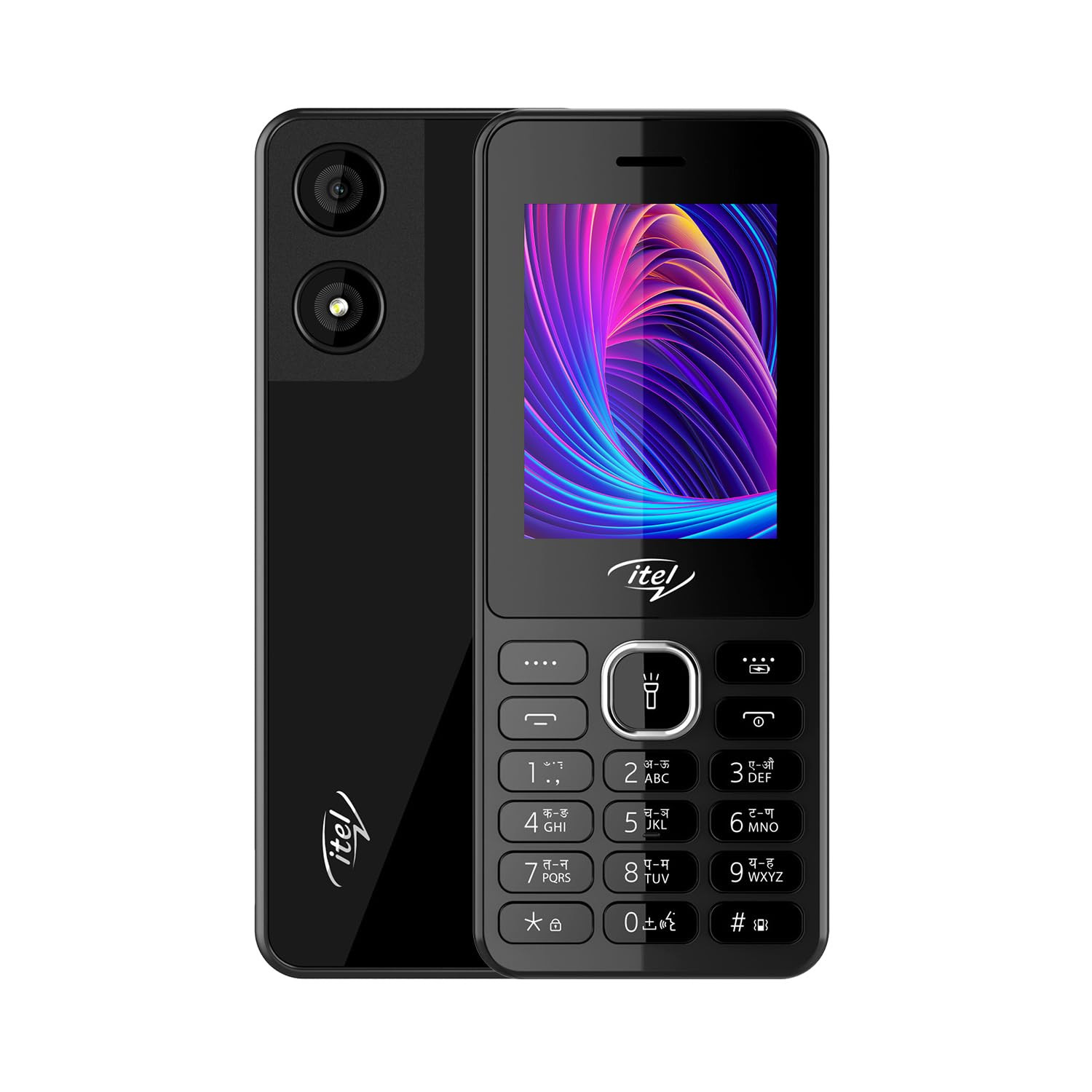 itel it5262-24 inch Big Display with Premium Glass Like Back Design 2000 mAh Battery Auto Call Recording and Type C Charger Black
