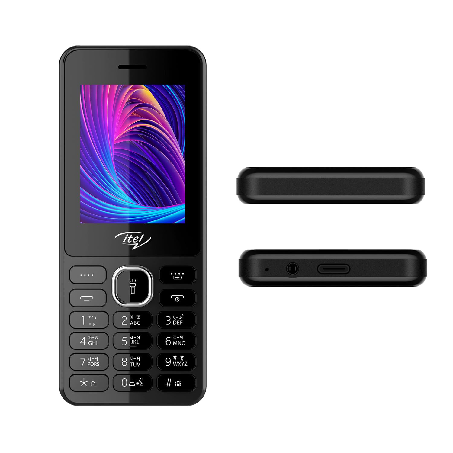 itel it5262-24 inch Big Display with Premium Glass Like Back Design 2000 mAh Battery Auto Call Recording and Type C Charger Black