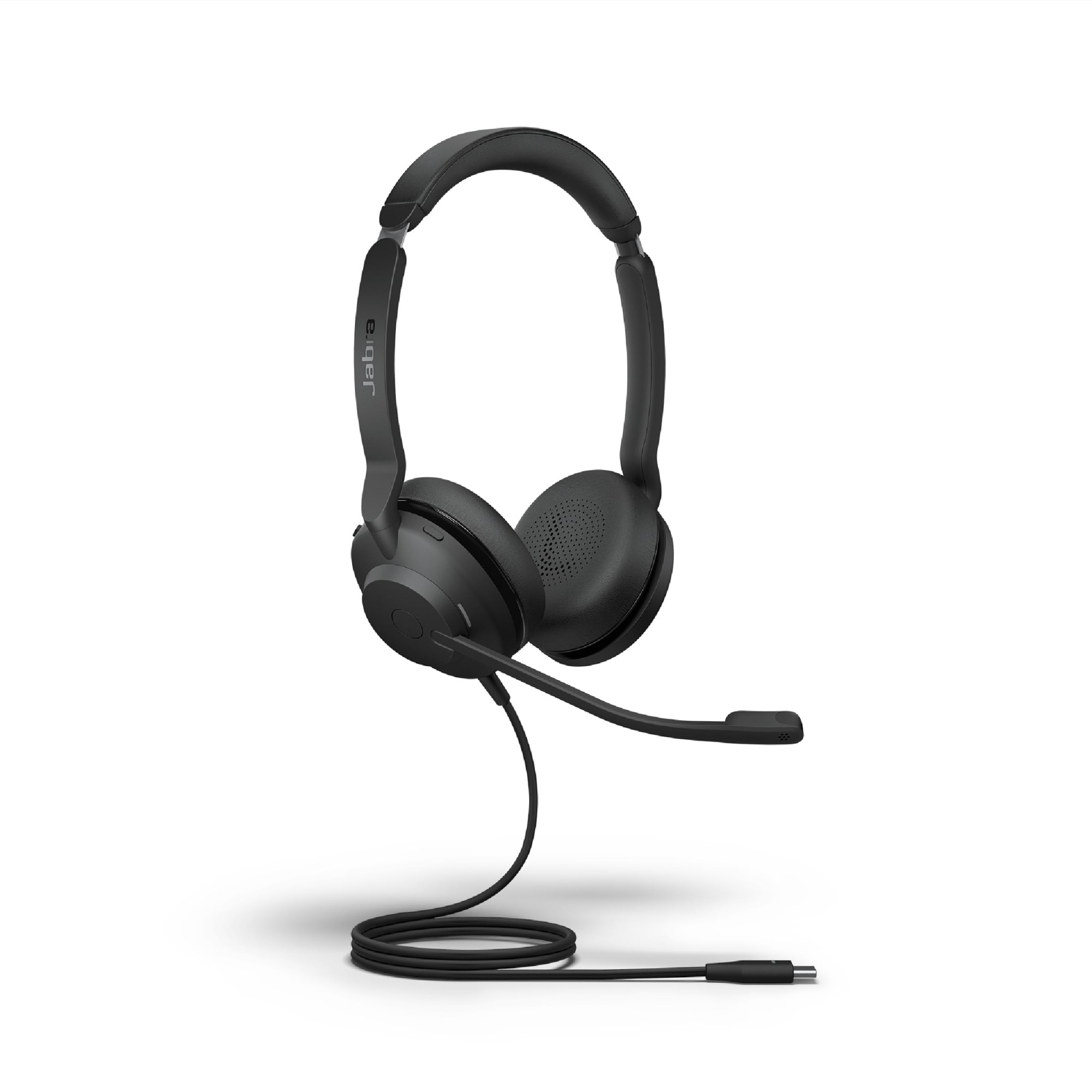 Jabra Evolve2 30 Se On Ear Wired Stereo Noise-Cancelling Headset-Features 2-Mic Call Technology  Usb-C Cable-Works With All Leading Unified Communications Platforms Such As Zoom  Google Meet-Black