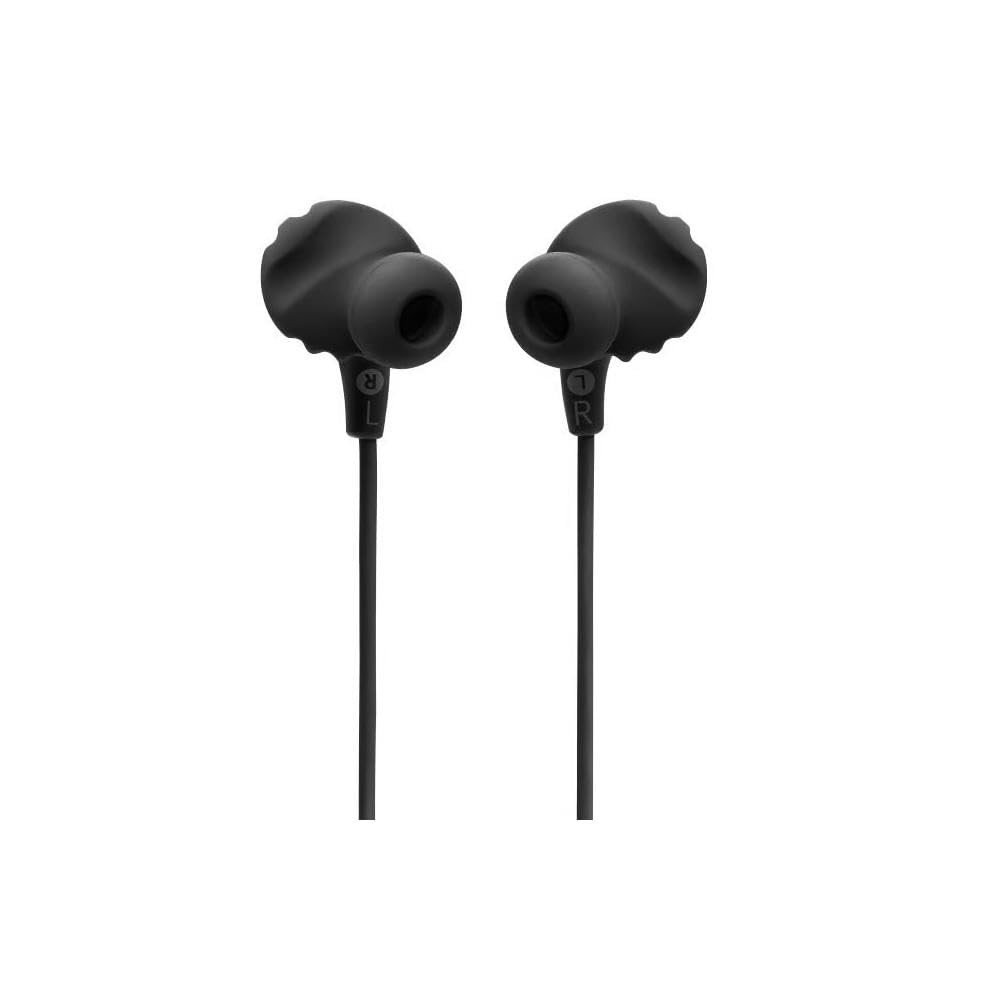 JBL Endurance Run 2 Sports in Ear Wired Earphones with Mic Pure Bass Sweatproof Flexsoft eartips Magnetic Earbuds Fliphook  TwistLock Technology with Voice Assistant Support for Mobiles Black
