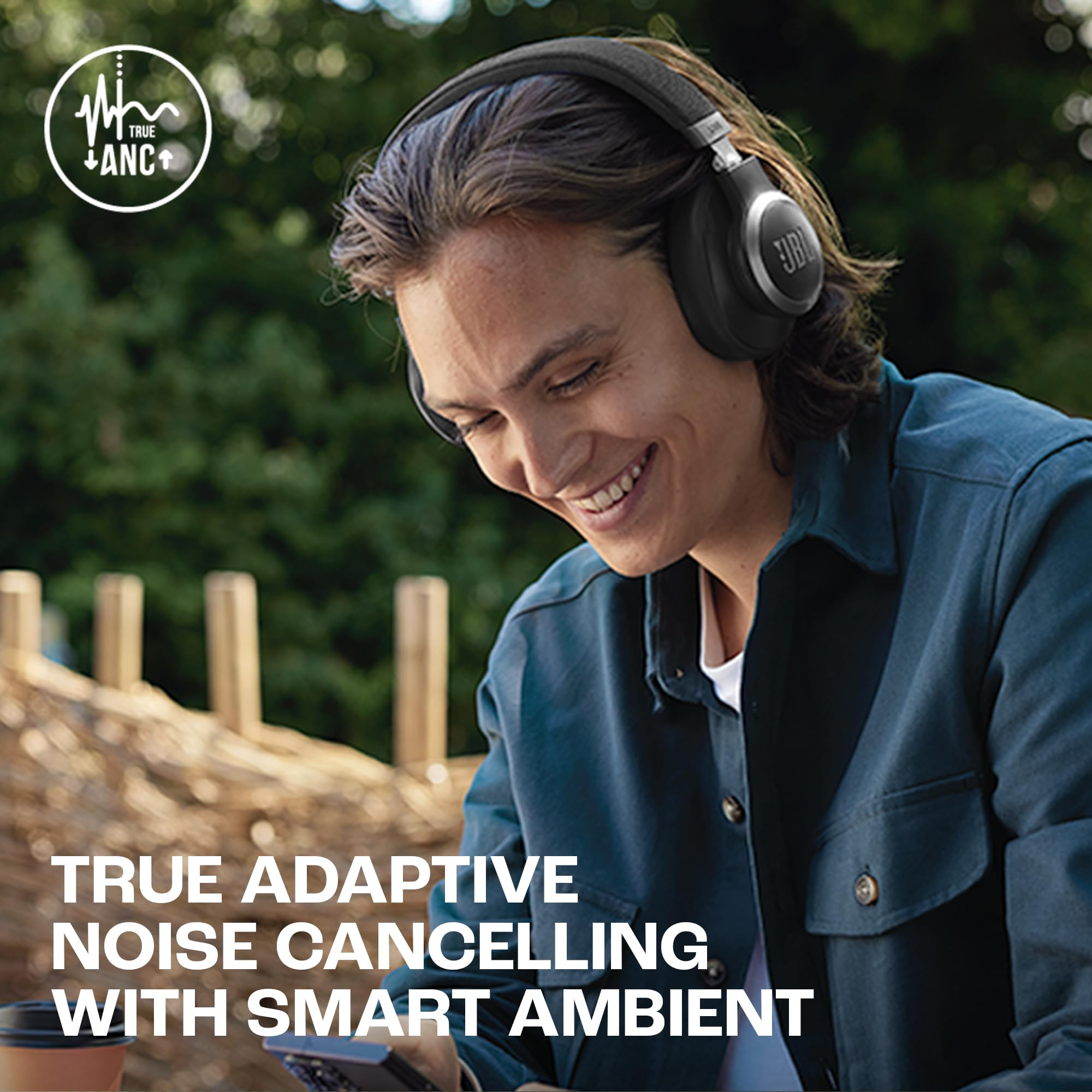 JBL Live 770NC True Adaptive Noise Cancellation Headphones Wireless Over Ear Spatial Sound 65Hrs Playtime Speed Charge Multipoint Connect and Personi-Fi 20 BT 53 Google Fast Pair Alexa Black