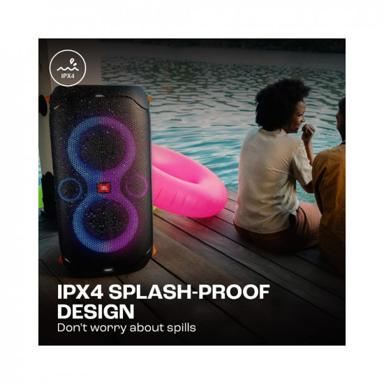 JBL Partybox 110 | Wireless Bluetooth Party Speaker | 160W Monstrous Pro Sound | Dynamic Light Show | Upto 12Hrs Playtime | Built-in Powerbank | Guitar & Mic Support PartyBox App (Black)