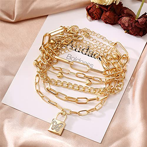 Buy Jewels Galaxy Splendid Gold Plated Multi Strand Bracelet For Women  (Style 1) (CT-BNG-49115) at Amazon.in