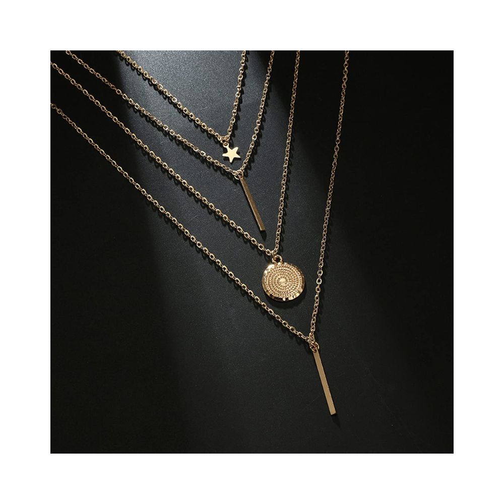 Jewels Galaxy Jewellery For Women Gold Plated Layered Necklace Combos