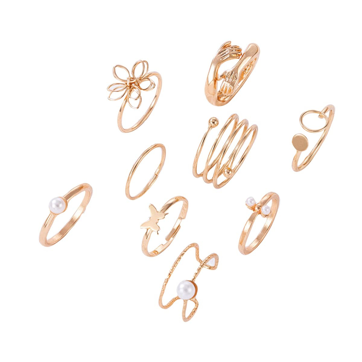 Buy Jewels Galaxy Elegant Butterfly Crystal Adjustable Ring Jewellery For  Women Online