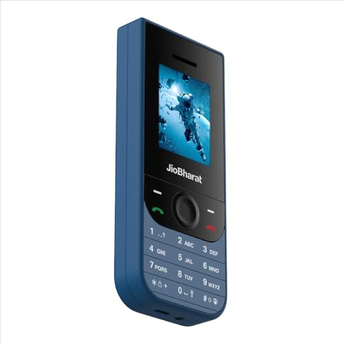 JioBharat V3 4G Phone with JioTV JioHotstar UPI JioSoundPayJioSaavn Long Lasting Battery LED Torch Digital Camera  Blue  Locked for JioNetwork