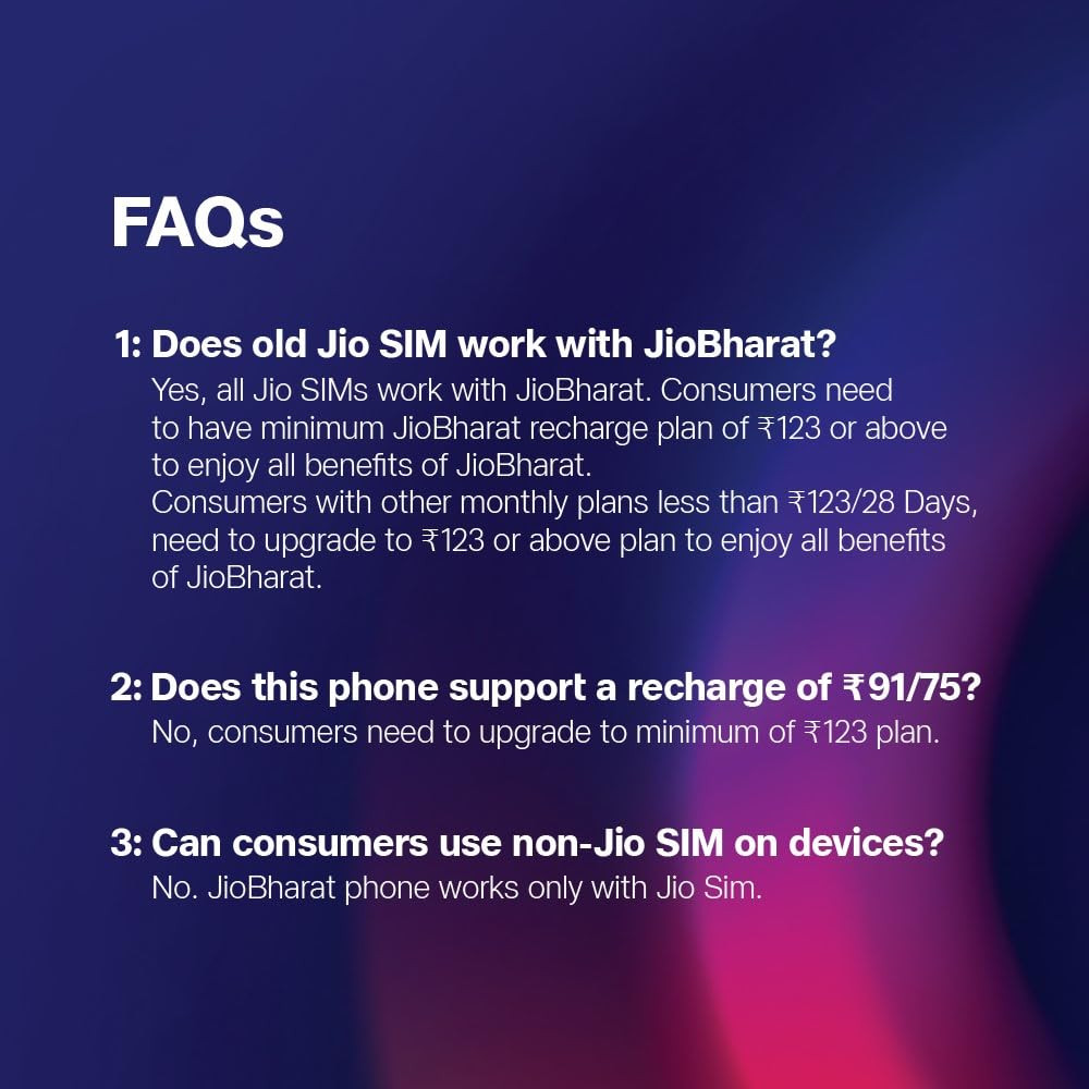 JioBharat V3 4G Phone with JioTV JioHotstar UPI JioSoundPayJioSaavn Long Lasting Battery LED Torch Digital Camera  Blue  Locked for JioNetwork