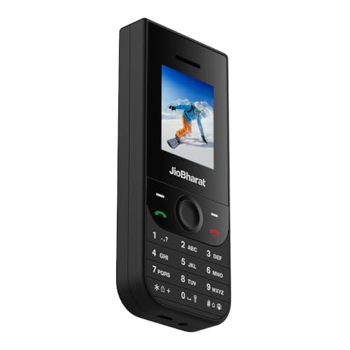 JioBharat V3 4G Phone with JioTV JioHotstar UPI JioSoundPayJioSaavn Long Lasting Battery LED Torch Digital Camera  Black  Locked for JioNetwork