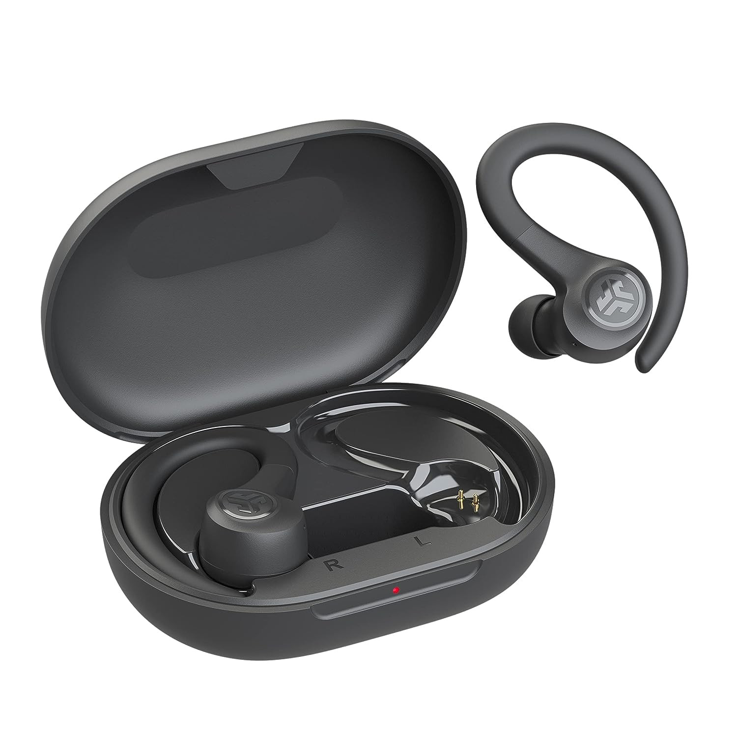 JLab Go Air Sport TWS Sports Earbuds - Bluetooth Earphones True Wireless 32 Hour Playtime Gym Headphones Running  Workout in Ear Buds with Ear Hooks C3 Clear Calling EQ3 Sound Graphite