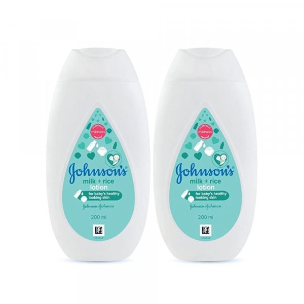 Johnson&#039;s Baby Milk and Rice Baby Lotion,200ml (Pack of 2)