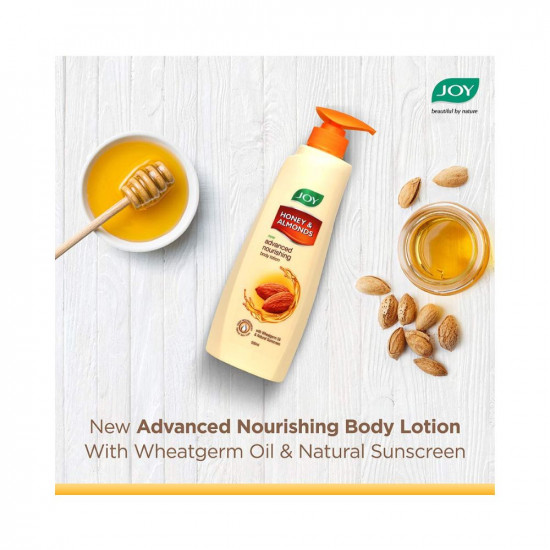 Joy Honey & Almonds Advanced Nourishing Body Lotion For Winters (500ml) |Non Sticky Body Moisturizer With Vitamin E & Natural Sunscreen| Winter Body Lotion For Dry Skin