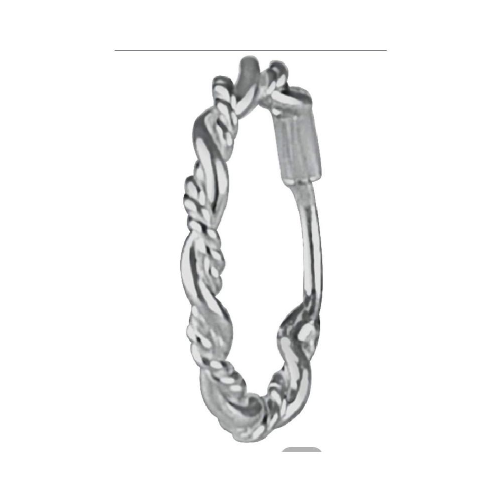 JSAJ PLAIN OXIDIZED NOSE BALI NOSE RING 925 STERLING SILVER FOR GIRLS WOMENS