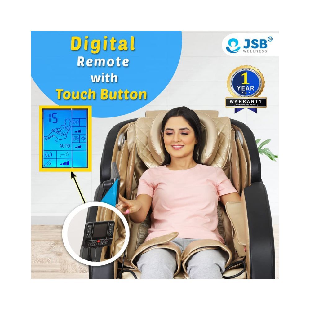 JSB MZ12 Full Body Massage Chair Recliner Zero Gravity with Head & Thigh Massage for Home