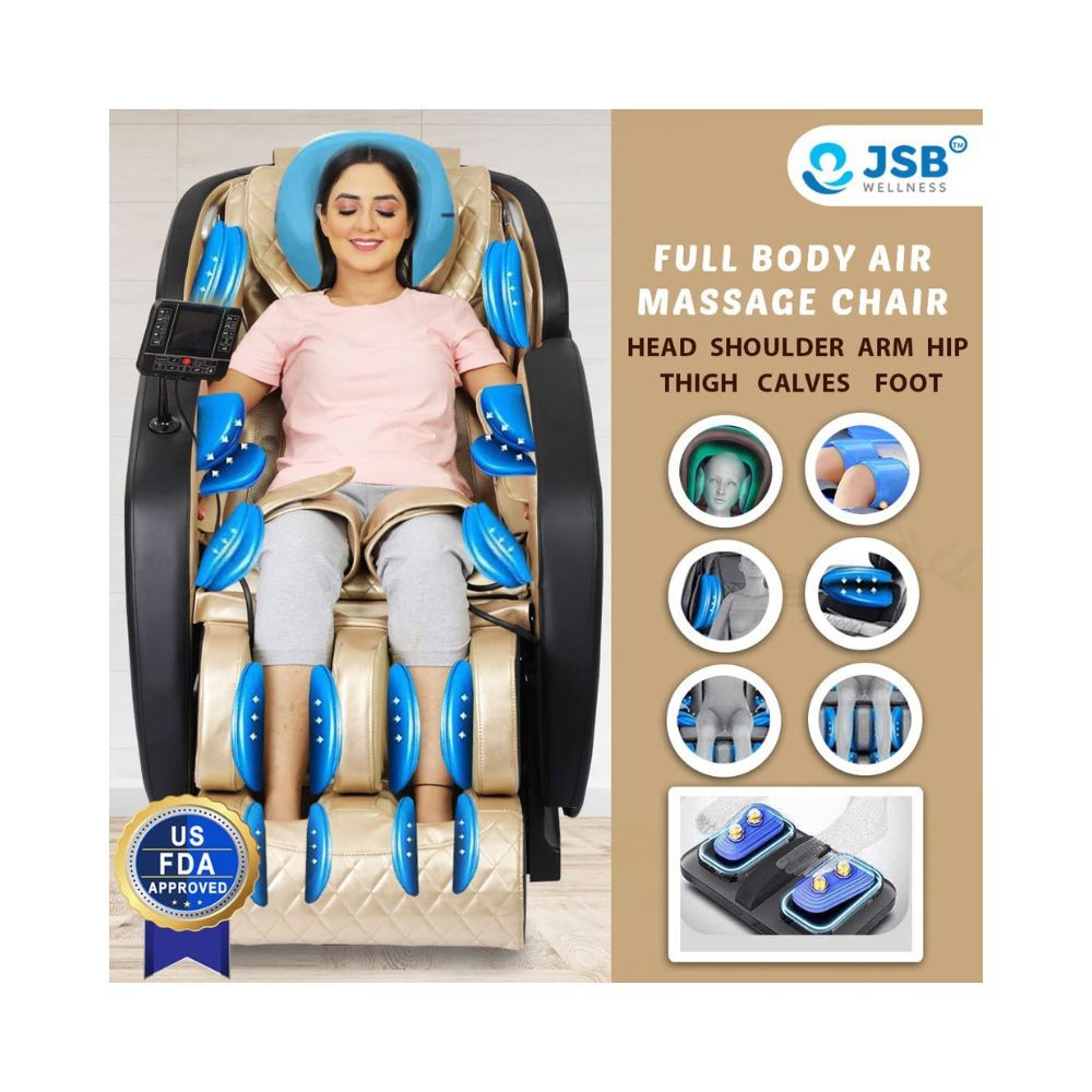 JSB MZ12 Full Body Massage Chair Recliner Zero Gravity with Head & Thigh Massage for Home