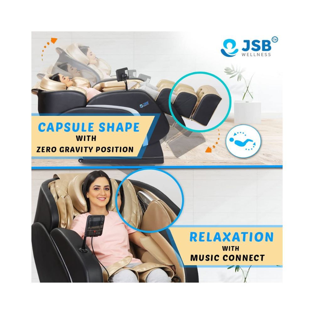 JSB MZ12 Full Body Massage Chair Recliner Zero Gravity with Head & Thigh Massage for Home