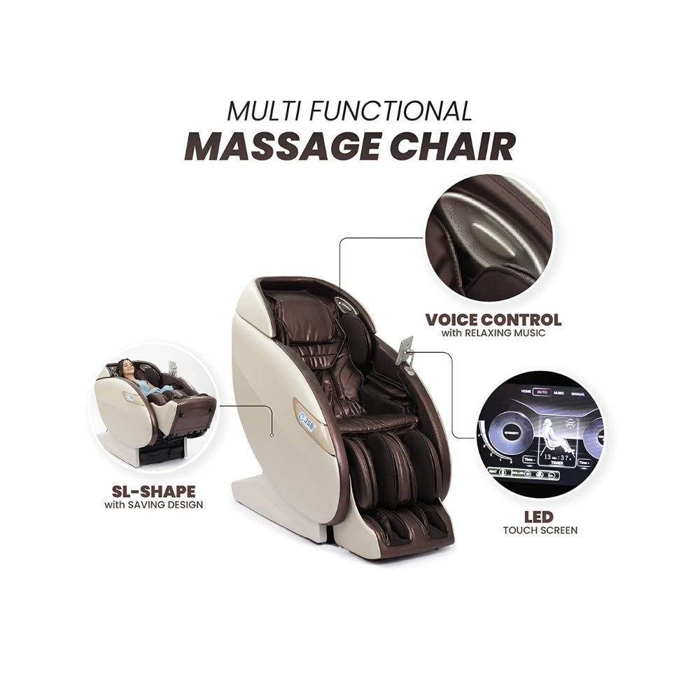 JSB MZ25 Zero Gravity 3D Full Body Home Massage Chair with Dedicated Foot & Calf Massage & Heat & Bluetooth Music Connect