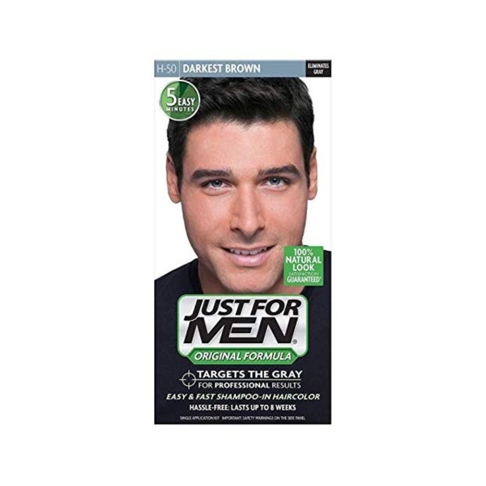 Just For Men Auto Stop Hair Color - Darkest Brown A-50 Just For Men Hair Color Men 1 Application (Pack of 7)