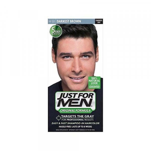 Just For Men Auto Stop Hair Color - Darkest Brown A-50 Just For Men Hair Color Men 1 Application (Pack of 7)