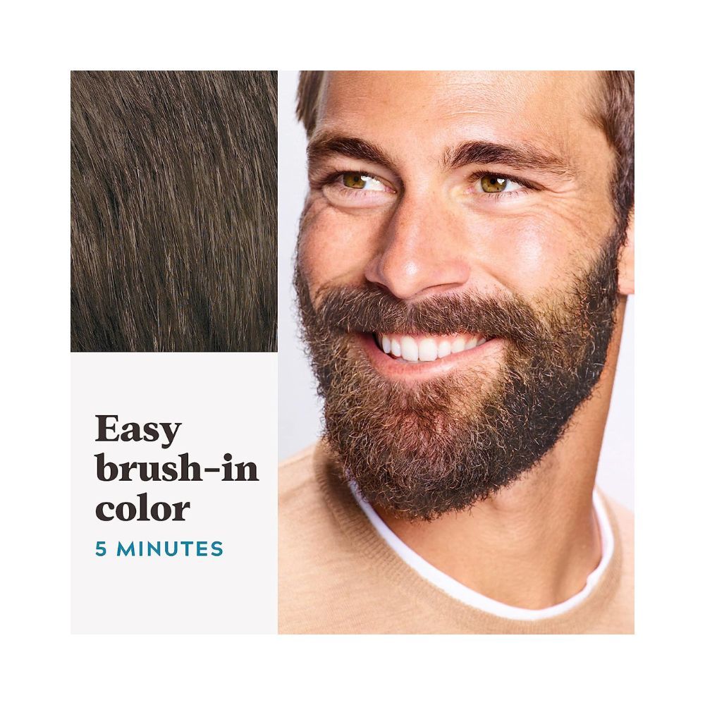 Just For Men Brush-In Color Gel Mustache & Beard Color, 72.6g (Pack of 3) - Medium-Dark Brown M-40