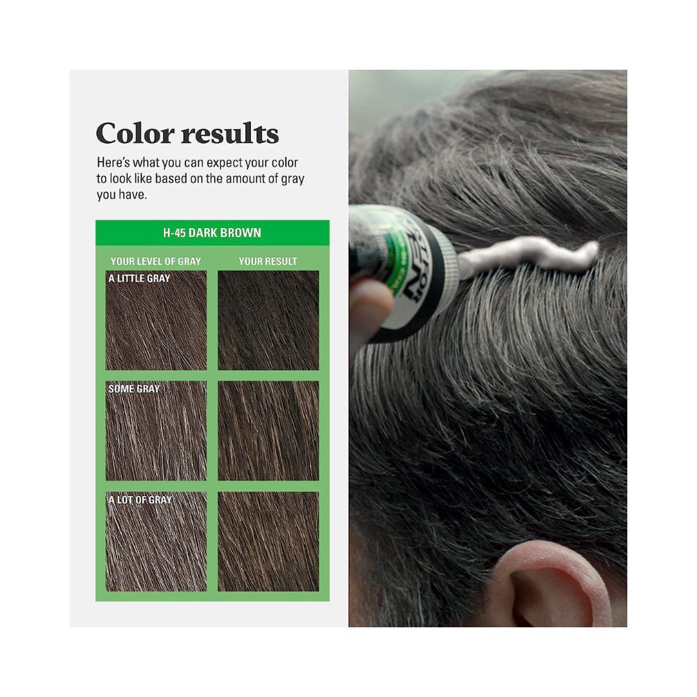 Just for Men Shampoo In Hair Color Dark Brown H-45 1 application (Pack of 3)
