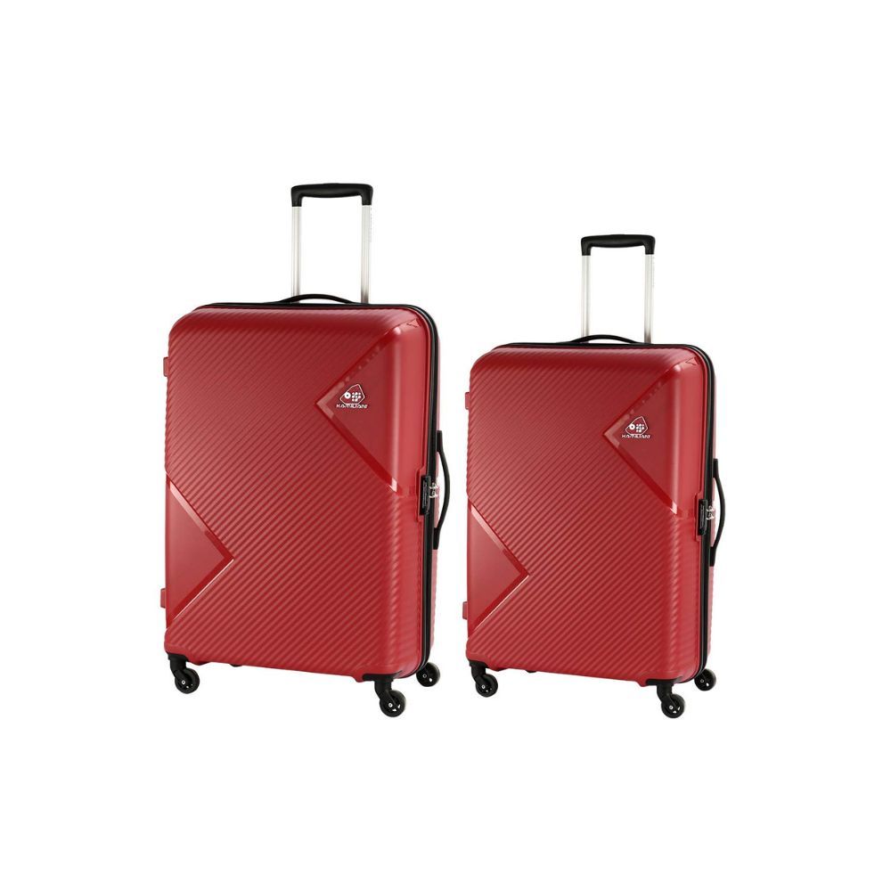 KAMILIANT by AMERICAN TOURISTER High Grain Polypropylene Hard Cabin Luggage (Red) - Set of 2
