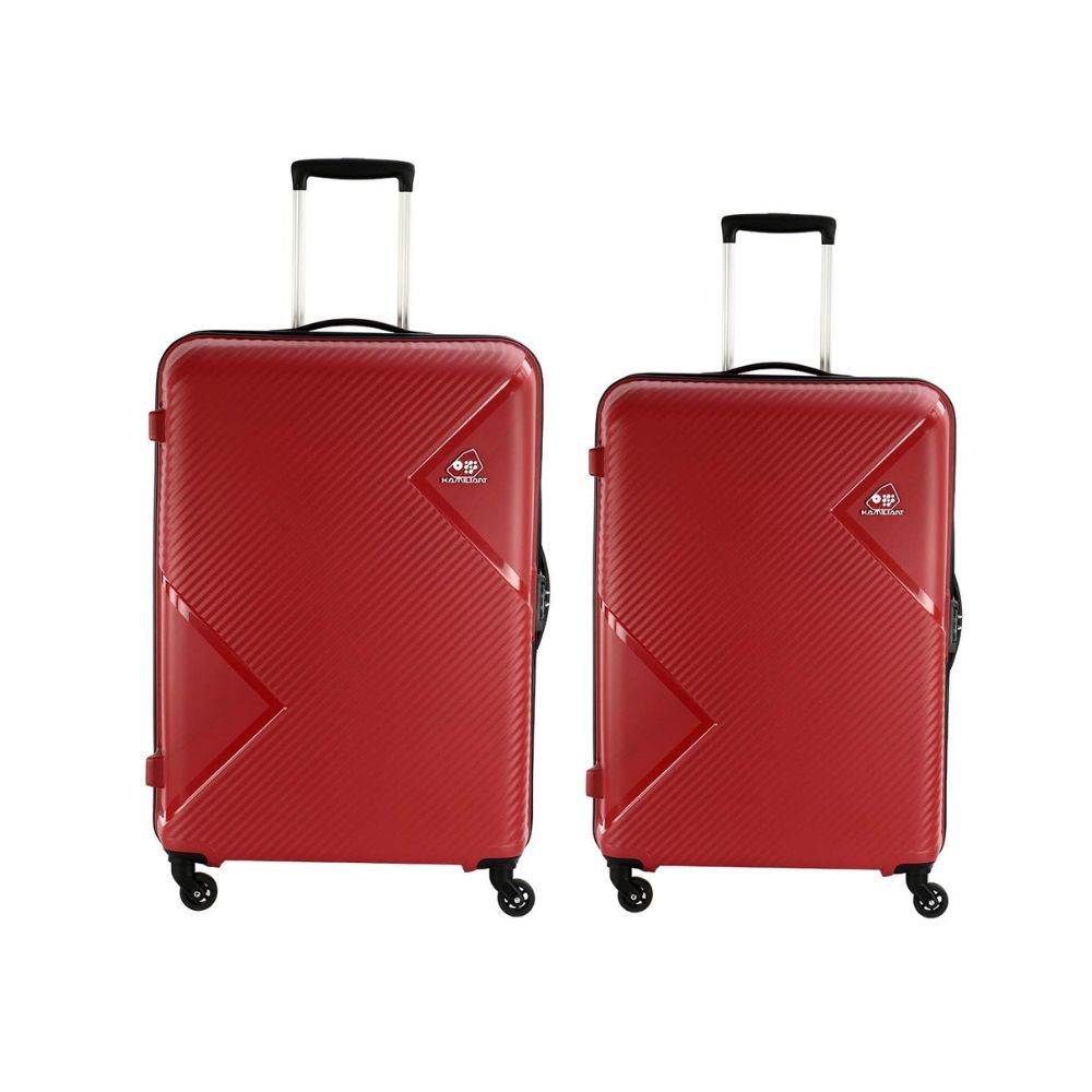 KAMILIANT by AMERICAN TOURISTER High Grain Polypropylene Hard Cabin Luggage (Red) - Set of 2