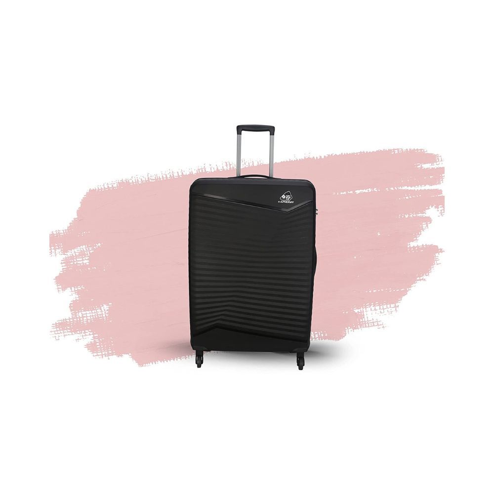 KAMILIANT by AMERICAN TOURISTER Polypropylene 4w Hardsided Cabin Check-in Strolly Luggage (Dark Black, Small/55cm, Medium/65cm and Large/78cm)