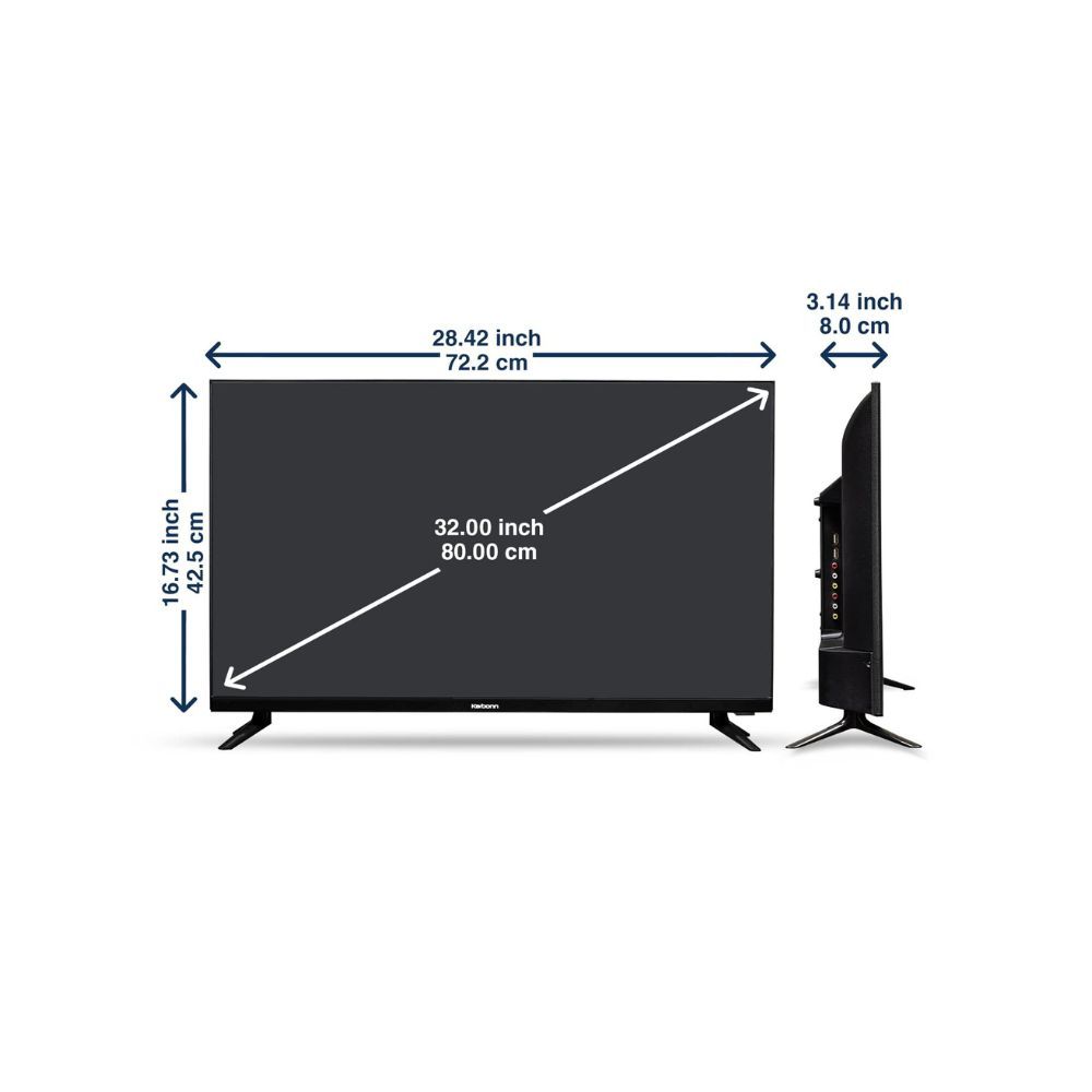 Karbonn 80 cm (32 inches) Kohinoor Bezel-Less Series HD Ready Smart LED TV KJW32SKHD (Phantom Black)