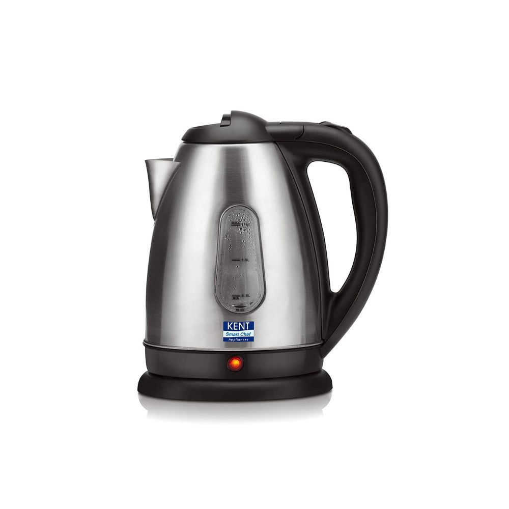 KENT 16026 Electric Kettle (1.8 L, Silver, Black)
