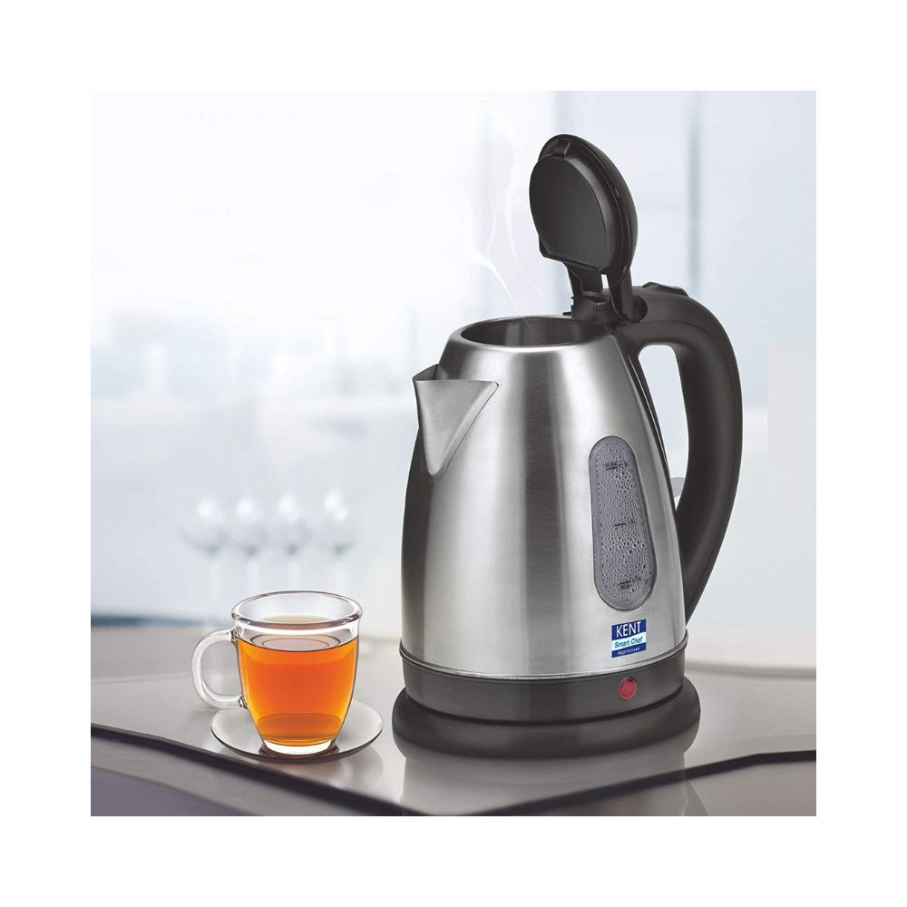 KENT 16026 Electric Kettle (1.8 L, Silver, Black)