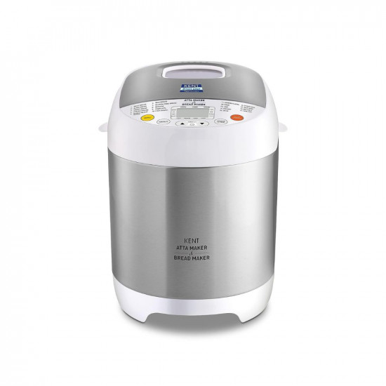 Kent Atta and Bread Maker for Home, Fully Automatic With 19 Pre-set Menu, 550w 16010 (Steel Grey)