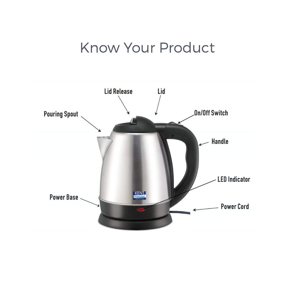 KENT VOGUE SS KETTLE Electric Kettle (1.2 L, STAINLESS STELL)