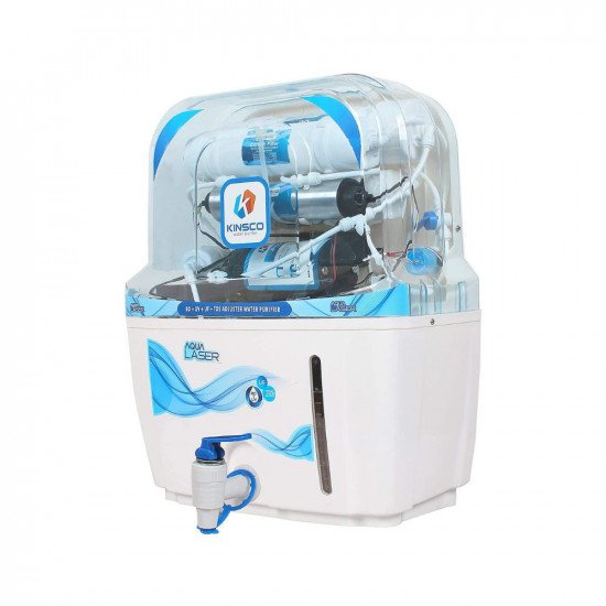 Kinsco Genuine Aqua Laser 15 Litre RO + Uv + UF + TDS Adjuster Water Purifier for home office