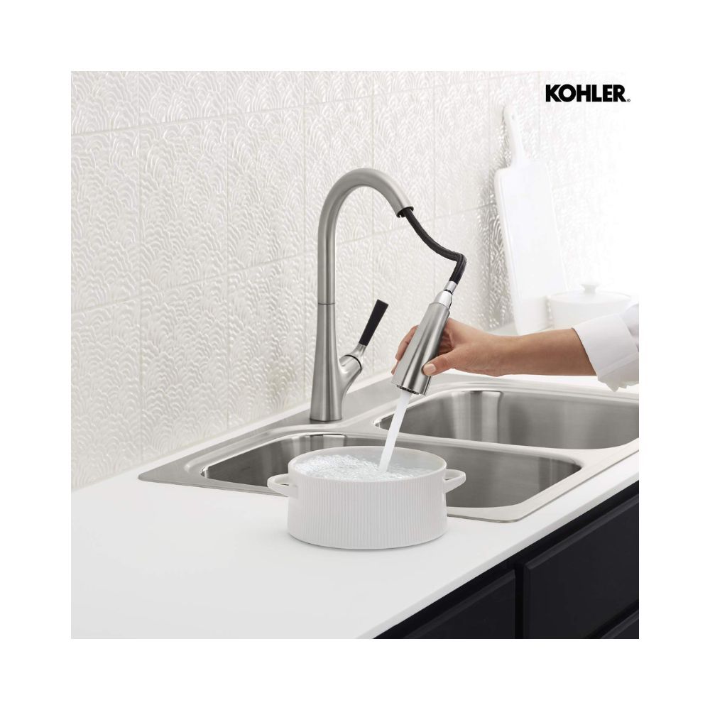 Kohler Malleco Pulldown Sink Tap for Kitchen - Vibrant Stainless Painted Finish