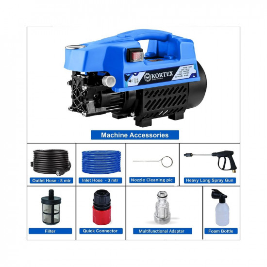 Kortex-B5 High Pressure Car Washer Machine Motor Power 1800 watt and Pressure 160 bar