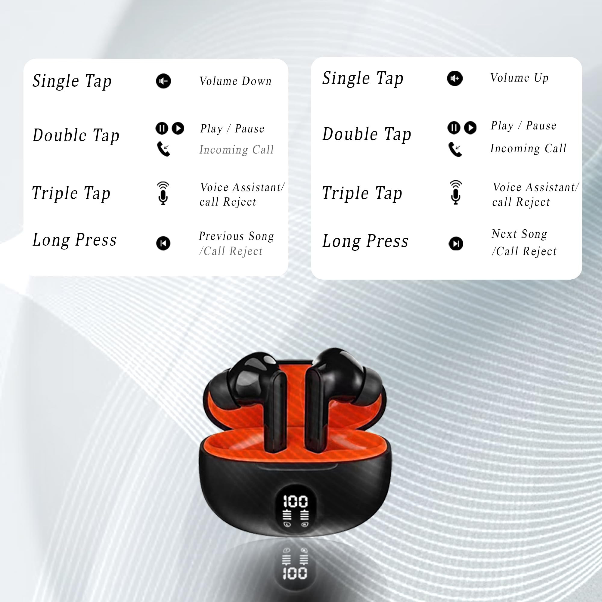 Kratos Cube Ear Buds Wireless with 30H Playtime Noise Isolation  Clear Calls Bluetooth Earbuds with Voice Assistant Ear Buds with Bluetooth V 53  with Type C Fast Charging IPX4 TWS Earphones