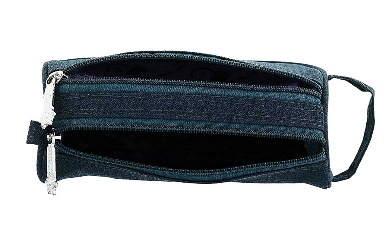 Kuber Industries Men's Toiletry Bag Canvas Travel Toiletry Bag Dopp Kit
