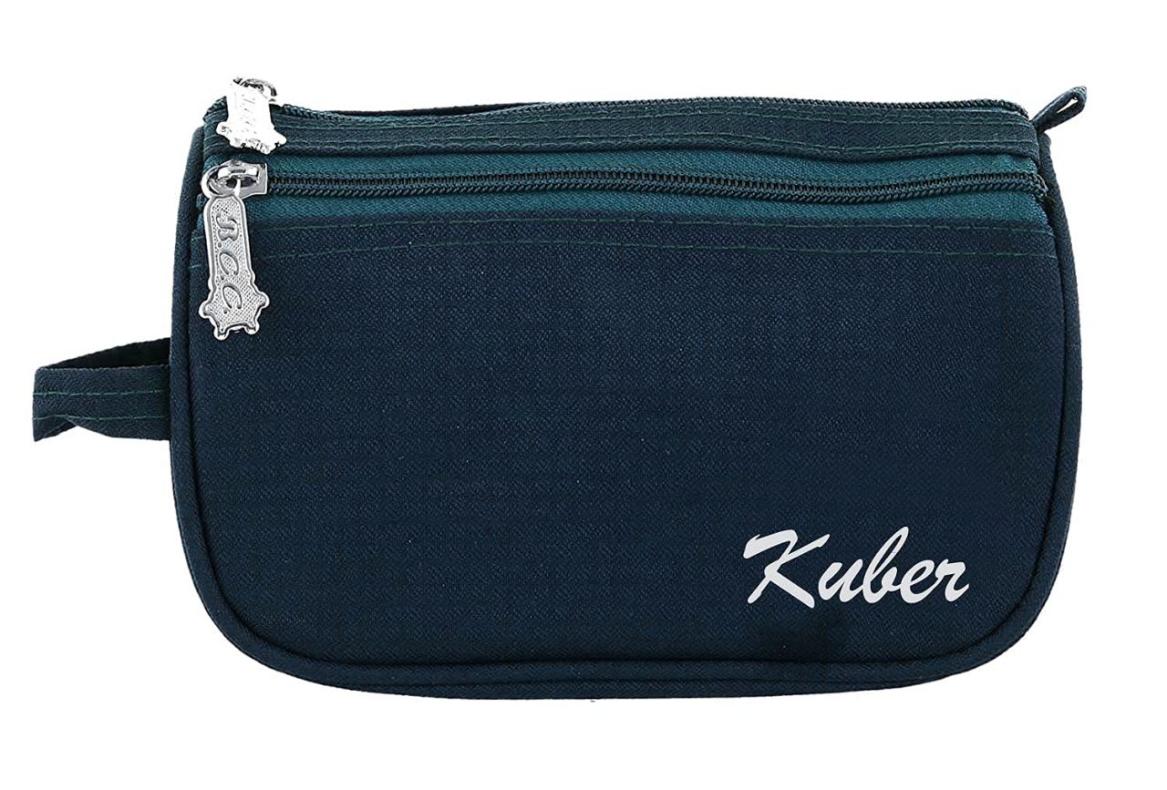 Kuber Industries Men's Toiletry Bag Canvas Travel Toiletry Bag Dopp Kit