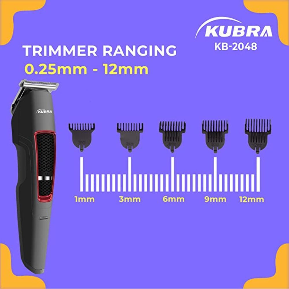 Kubra KB - 2048 professional trimmer for men with T-Blade (Black)