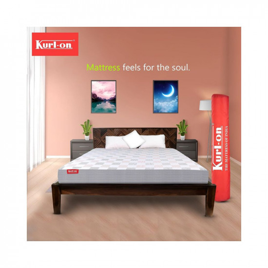 Kurl-On Mattress | Mattress Double Bed, Dual Roll Pack Mattress, 5-Inch Bed Mattress, Mattress Double Size, Reversible Soft & Firm Sides Mattress (72x48x5 Inches, Soft & Firm Support)