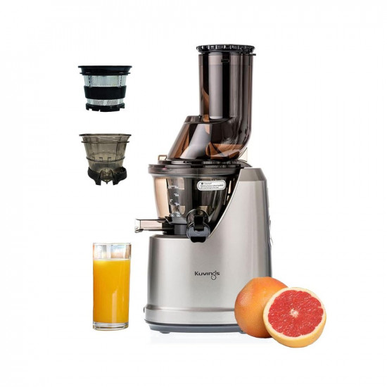 Kuvings B1700 Dark Silver Professional Cold Press Whole Slow Juicer with Smoothie & Sorbet Attachments Included 12 Years Warranty All-in-1 Fruit & Vegetable Juicer