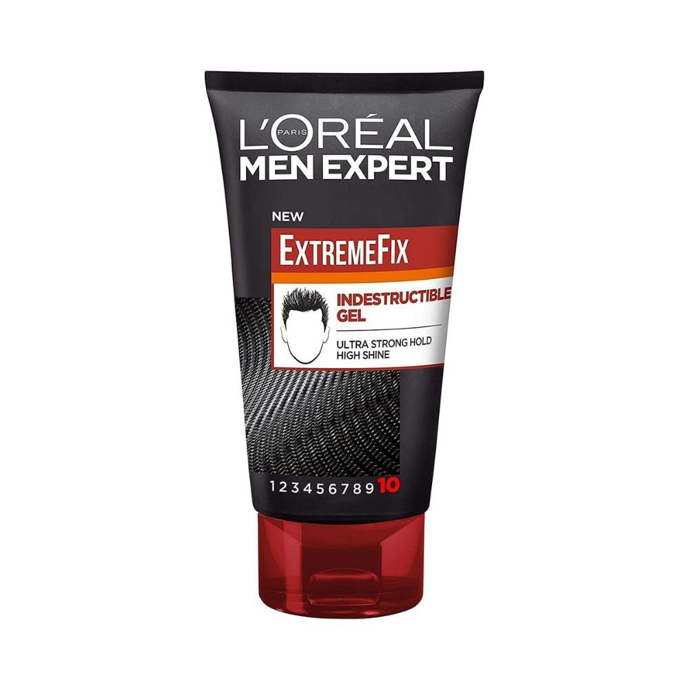 L'Oreal Men Expert Hair Gel Extreme Fix Indestructible No.10 Gel For Ultra Strong Hold & High Shine 150 ml