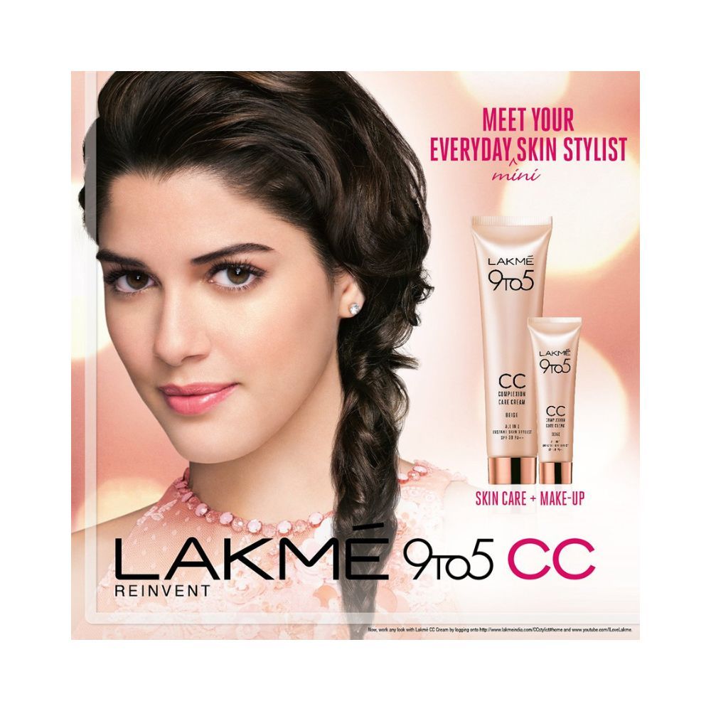 LAKMÃ 9 to 5 CC Cream Mini, 01 Beige, Light Face Makeup with Natural Coverage, 9g