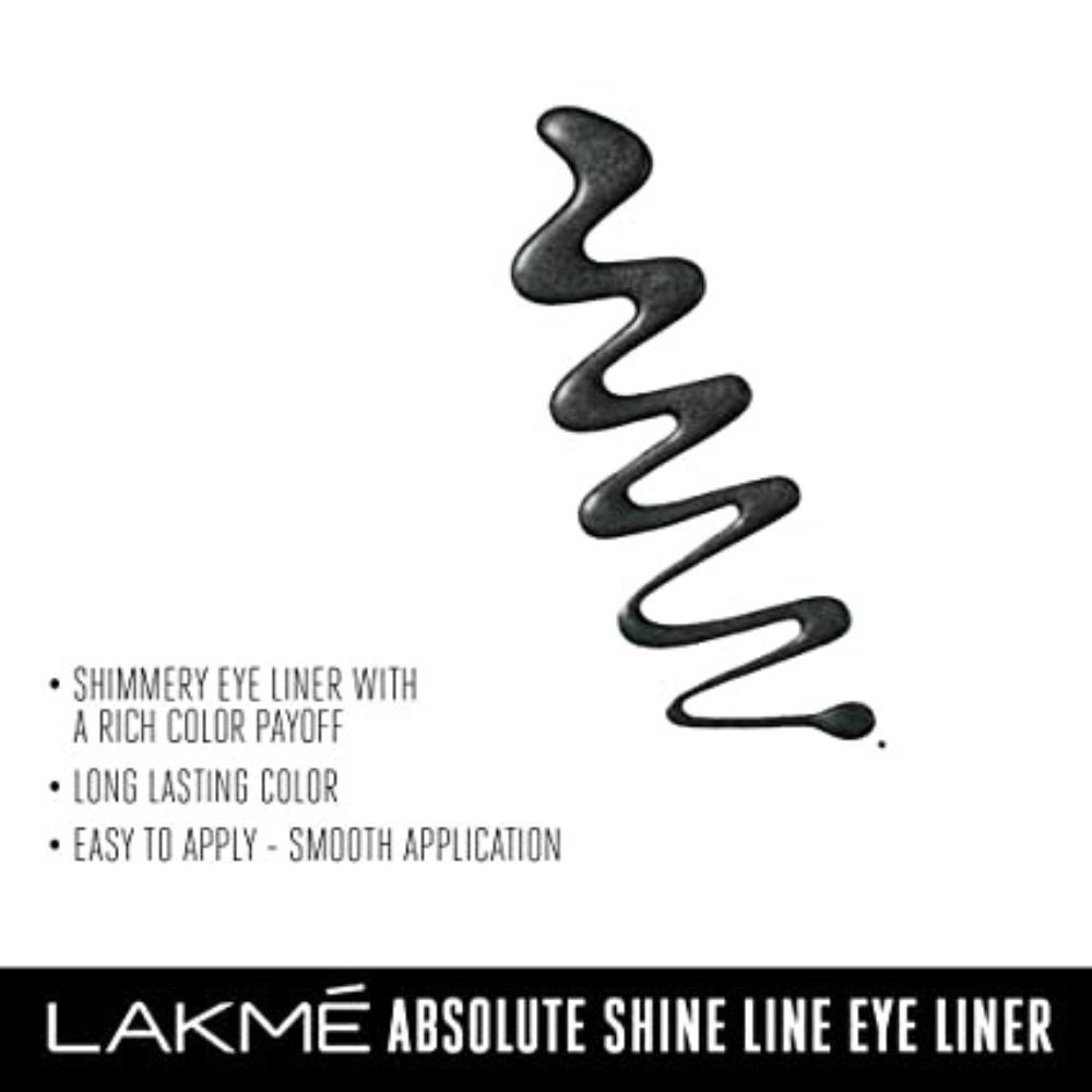 LAKMÃ Absolute Shine Liquid Eye Liner Glossy Finish, Black,