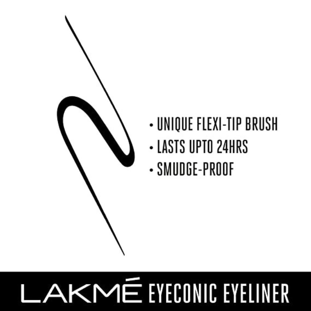 LAKMÃ Eyeconic Liquid Eyeliner, Black, Matte Finish, 4.5 ml