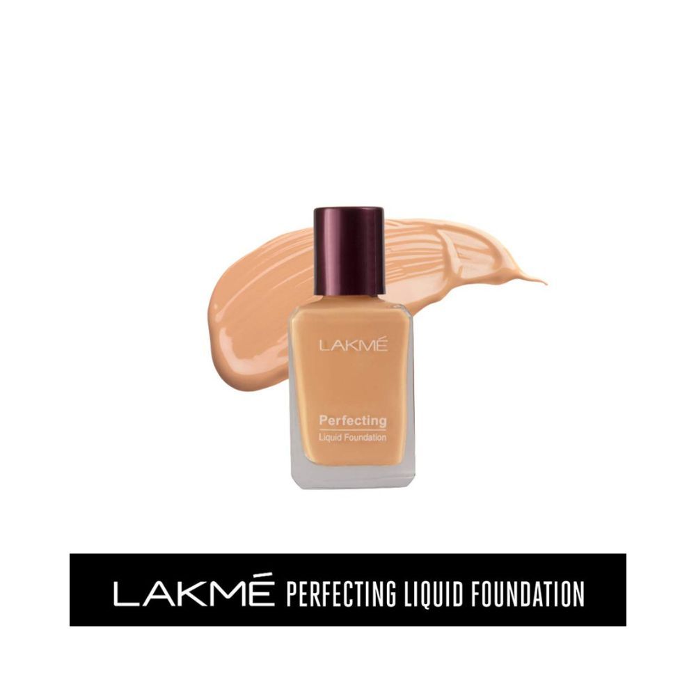 LAKME Perfecting Liquid Foundation, Marble, Waterproof Full Coverage Long Lasting, Dewy Finish Glow, 27ml (Beige)