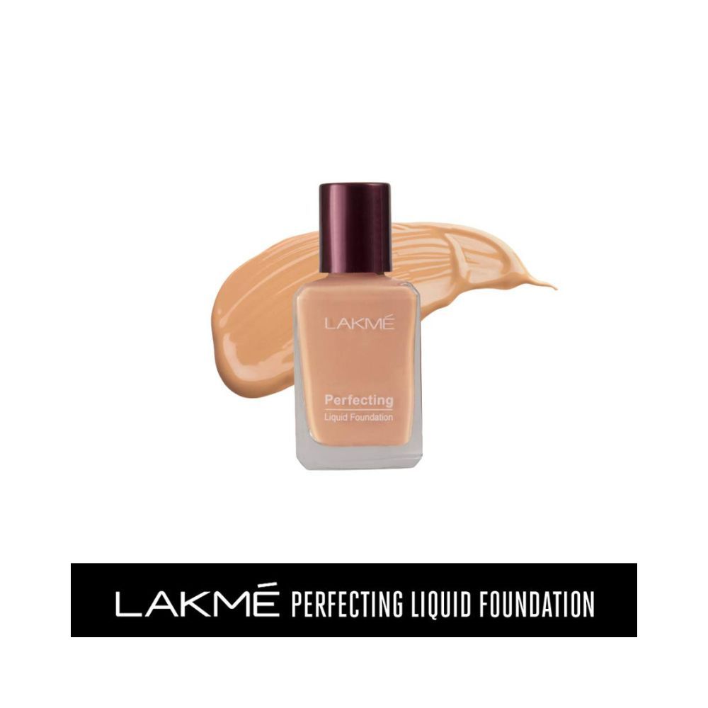 LAKME Perfecting Liquid Foundation, Marble, Waterproof Full Coverage Long Lasting, Dewy Finish Glow, 27ml (Coral)