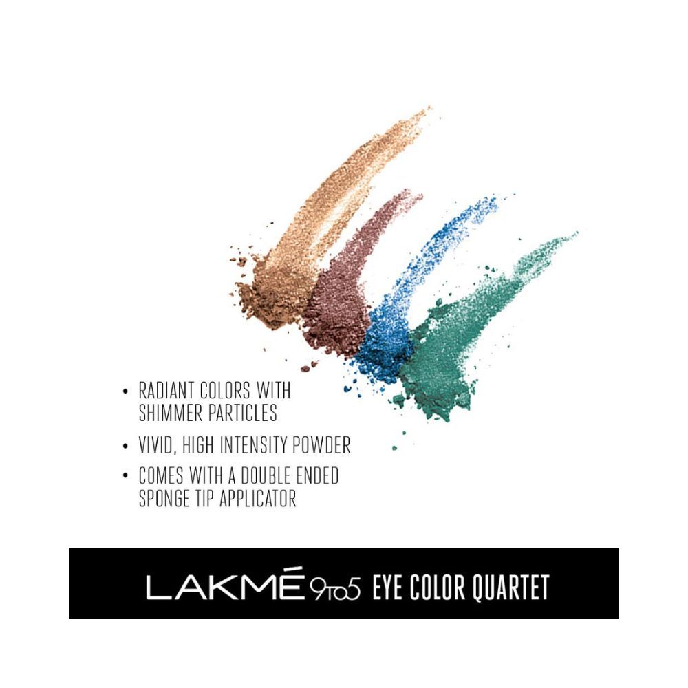 Lakme 9 to 5 Eye Color Quartet Eye Shadow, Royal Peacock, 7 g