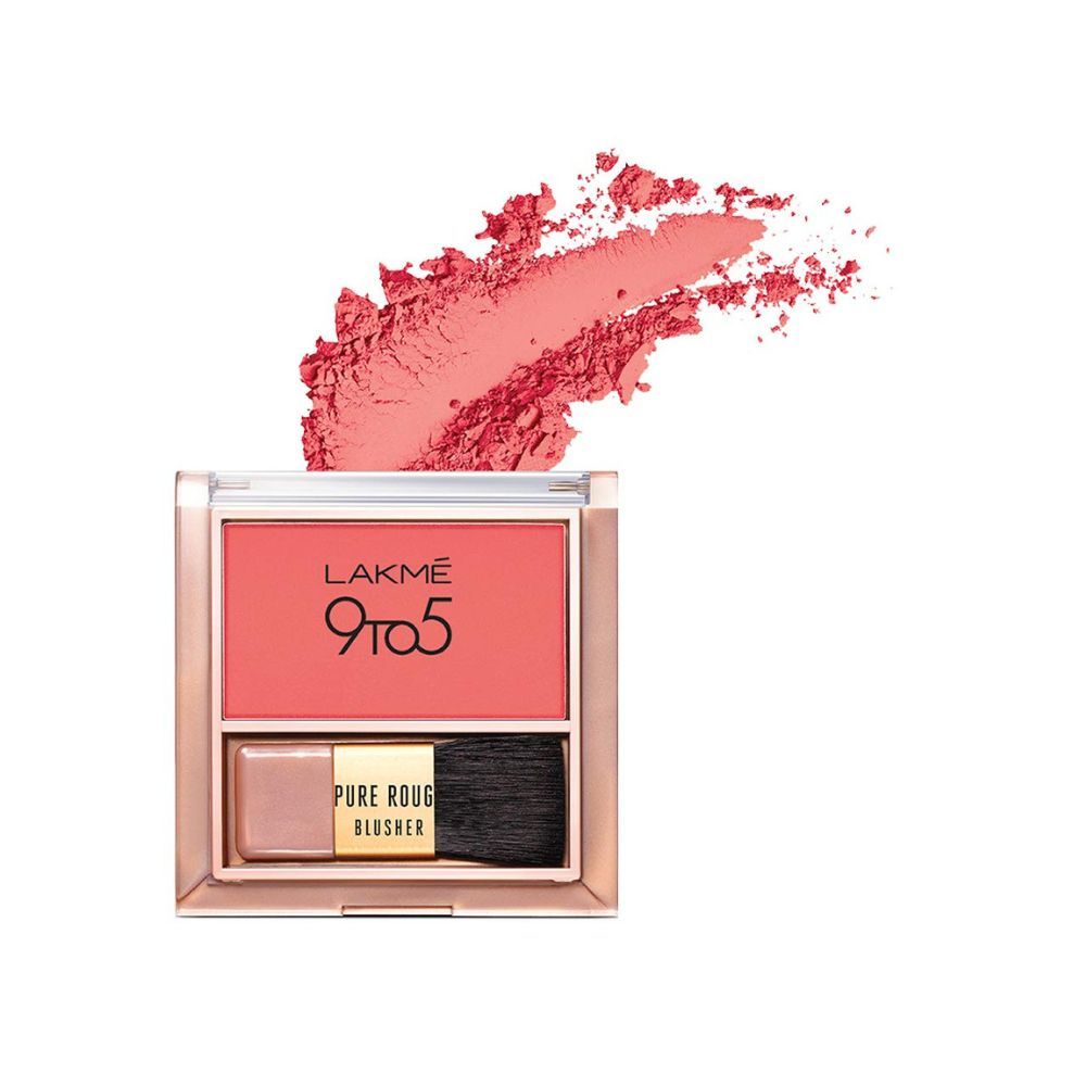 Lakme 9 To 5 Pure Rouge Blusher, Coral Punch, 6 g