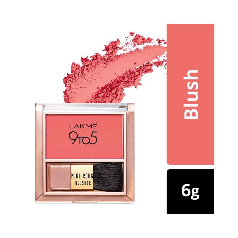 Lakme 9 To 5 Pure Rouge Blusher, Coral Punch, 6 g